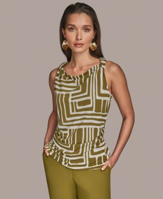 Donna Karan New York - Women's Twist-Strap Printed Tank Top
