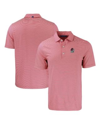Cutter & Buck - Men's Red/White Georgia Bulldogs Forge Eco Double Stripe Stretch Polo Shirt