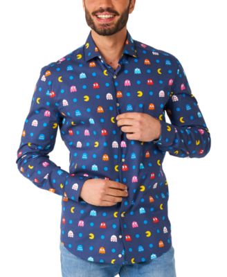 OppoSuits - Men's Long-Sleeve Pac-Man Graphic Shirt