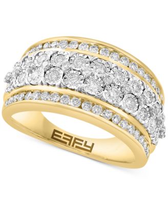 EFFY Collection - Diamond Multirow Cluster Statement Ring (1 ct. t.w.) in 14k Gold
