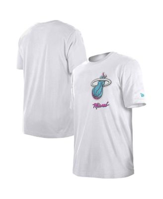 New Era - Men's White Miami Heat 2024/25 City Edition Chenille Heavyweight T-Shirt
