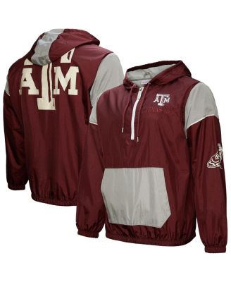 Mitchell & Ness - Men's Maroon Texas A M Aggies Team 3.0 Anorak Half-Zip Hoodie