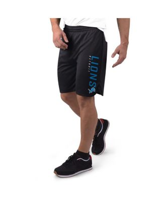 MSX by Michael Strahan - Men's Black Detroit Lions Mesh Shorts