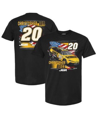 Joe Gibbs Racing Team Collection - Men's Black Christopher Bell DEWALT Patriotic Car T-Shirt