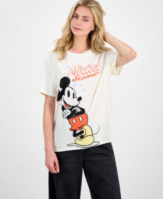 Disney - Juniors' Mickey & Friends Graphic Print T-Shirt