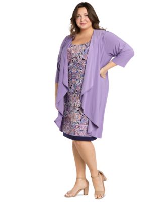 R & M Richards - Plus Size Scoop-Neck Dress & Jacket