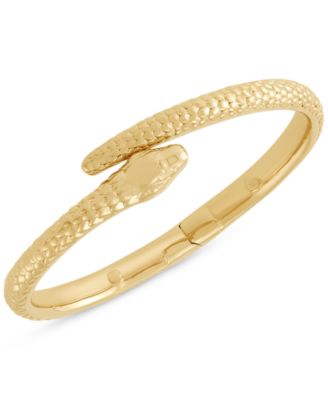 Macy's - Polished Bypass Snake Bangle Bracelet in 18K Gold-Plated Sterling Silver