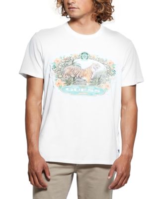 GUESS - Men's Short Sleeve Tiger Graphic Crewneck T-Shirt
