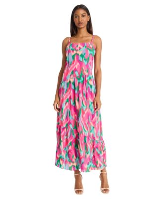 Donna Morgan - Women's Sleeveless Straight-Neck Maxi Dress