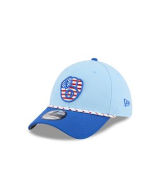 New Era - Men's Light Blue/Blue Milwaukee Brewers 2025 Fourth of July 39THIRTY Flex Hat