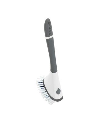 Tovolo - Magnetic Dish Brush With Sturdy Nylon Bristles & Built-In Pan Scraper