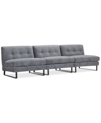 Furniture - Kathya 120" 3-Pc. Fabric Modular Sofa