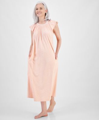 Charter Club - Women's Smocked-Neck Nightgown