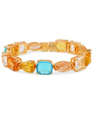 GUESS - Mixed Cut Crystal Statement Flex Bracelet