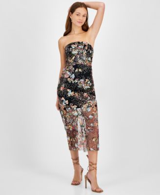Sam Edelman - Women's Sequined Strapless Mini Dress