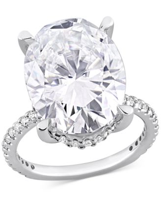 Macy's - Moissanite Engagement Ring (8 ct. t.w.) in 10k White Gold