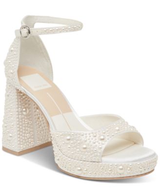 Dolce Vita - Women's Pandro Pearl Two-Piece Platform Dress Sandals