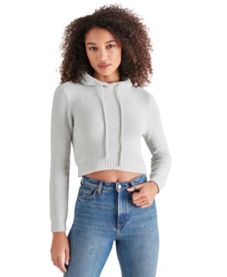 Steve Madden - Women's Hidra Cropped Hoodie Sweater