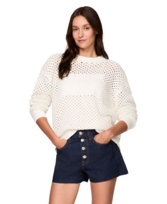 Tommy Jeans - Women's Flag Open-Knit Crewneck Sweater