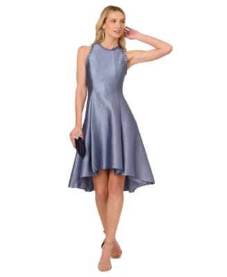 Adrianna Papell - Women's Ruffled Jacquard High-Low Dress
