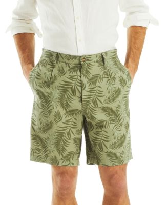 Nautica - Men's Pleated Leaf Print 8-1/2" Shorts