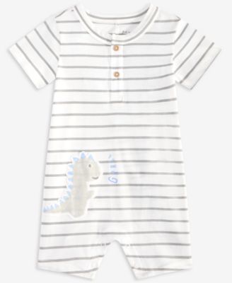 First Impressions - Baby Boys Dinosaur Striped Sunsuit