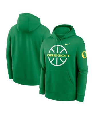 Nike - Men's Apple Green Oregon Ducks Basketball Icon Club Fleece Pullover Hoodie