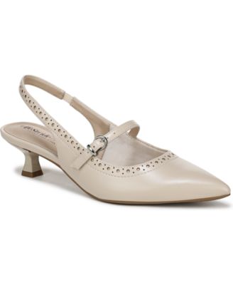 LifeStride - Women's Marilyn Pointed Toe Kitten Heel Slingback Pumps