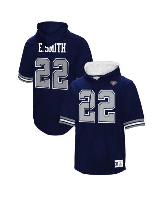Mitchell & Ness - Men's Emmitt Smith Navy Dallas Cowboys Retired Player Mesh Name Number Hoodie T-Shirt