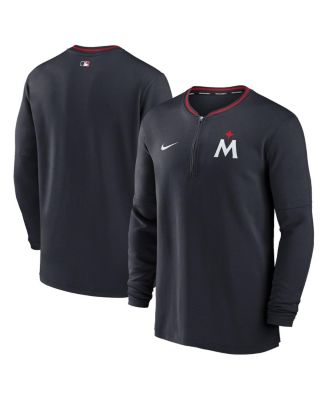 Nike - Men's Navy Minnesota Twins Authentic Collection Performance Half-Zip Top