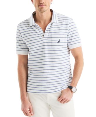 Nautica - Men's Classic-Fit Stripe Seersucker Polo Shirt