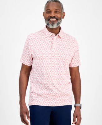 Club Room - Men's Ted Short Sleeve Medallion Print Polo Shirt
