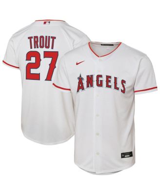 Nike - Big Boys and Girls Mike Trout White Los Angeles Angels Home Replica Player Jersey