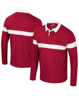 Colosseum - Men's Cardinal Arkansas Razorbacks Too Cool For School Long Sleeve Polo Shirt