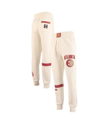 Two Hype - Men's Cream Atlanta Hawks Culture Hoops Collection Premium Jogger Pants