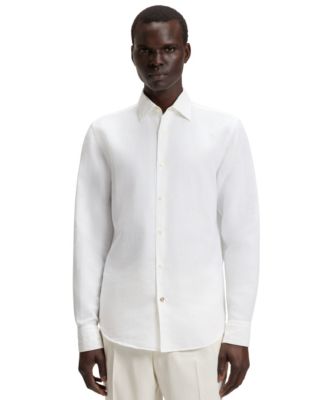 Hugo Boss - Men's Linen-Cotton Chambray Regular-Fit Dress Shirt