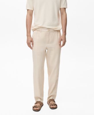 MANGO - Men's Pinstripe Linen Pants