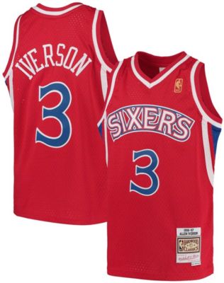 Mitchell & Ness - Youth Philadelphia 76ers 1996-97 Hardwood Classics Swingman Throwback Jersey - Allen Iverson