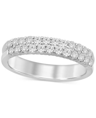 Macy's - Diamond Double Row Band (1/2 ct. t.w.) in 14k White Gold