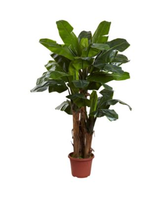 Nearly Natural - 7' Indoor/Outdoor UV-Resistant Giant Triple-Stalk Artificial Banana Tree