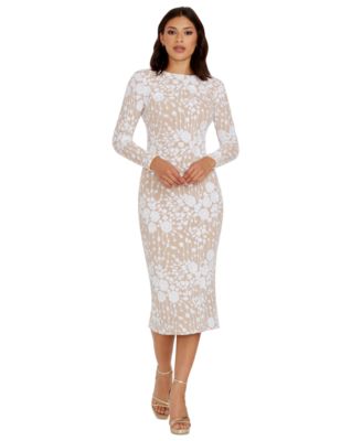 Dress the Population - Women's Sequined Bodycon Midi Dress
