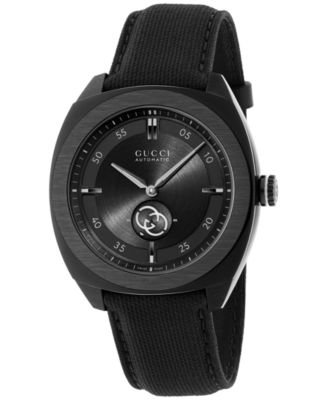 Gucci - Men's Swiss Automatic Interlocking Black Rubber Strap Watch 41mm