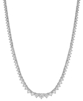 Macy's - Diamond 18" Tennis Necklace (4 ct. t.w.) in 14k White Gold