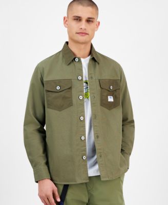 Hugo Boss - Men's Ebrido Relaxed Fit Long Sleeve Button-Front Overshirt