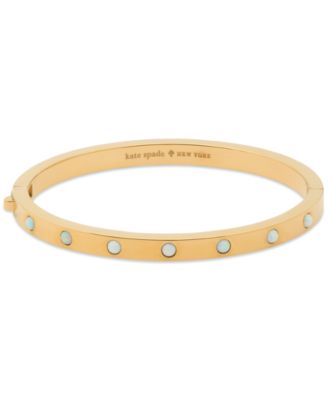 kate spade new york - Set In Stone Gold-Tone Hinge Bangle Bracelet