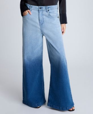 Kenneth Cole - Women's Comfort-Stretch Gradient-Dye Wide-Leg Jeans