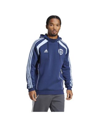 adidas - Men's Navy Sporting Kansas City 2025 Travel Pullover Hoodie