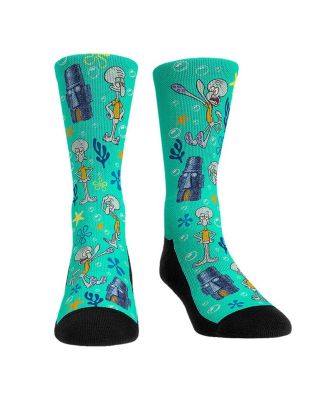 Rock 'Em - Men's and Women's SpongeBob SquarePants Squidward All Over Icons Crew Socks