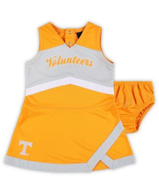 Outerstuff - Girls Toddler 2-Piece Tennessee Orange Tennessee Volunteers Cheer Captain Dress Bloomers Set