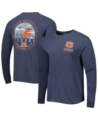 Image One - Men's Navy Auburn Tigers Circle Campus Scene Long Sleeve T-Shirt